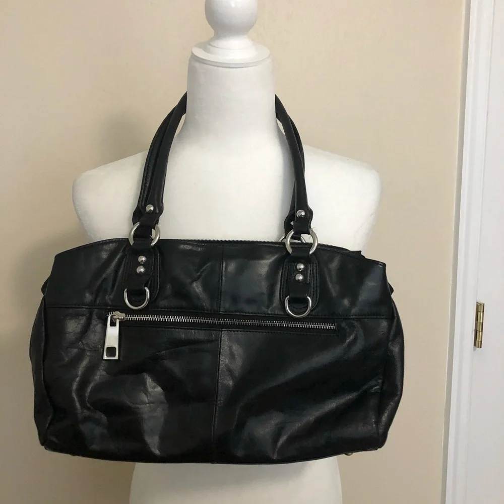 Pella Studio Leather Handbag, double handles